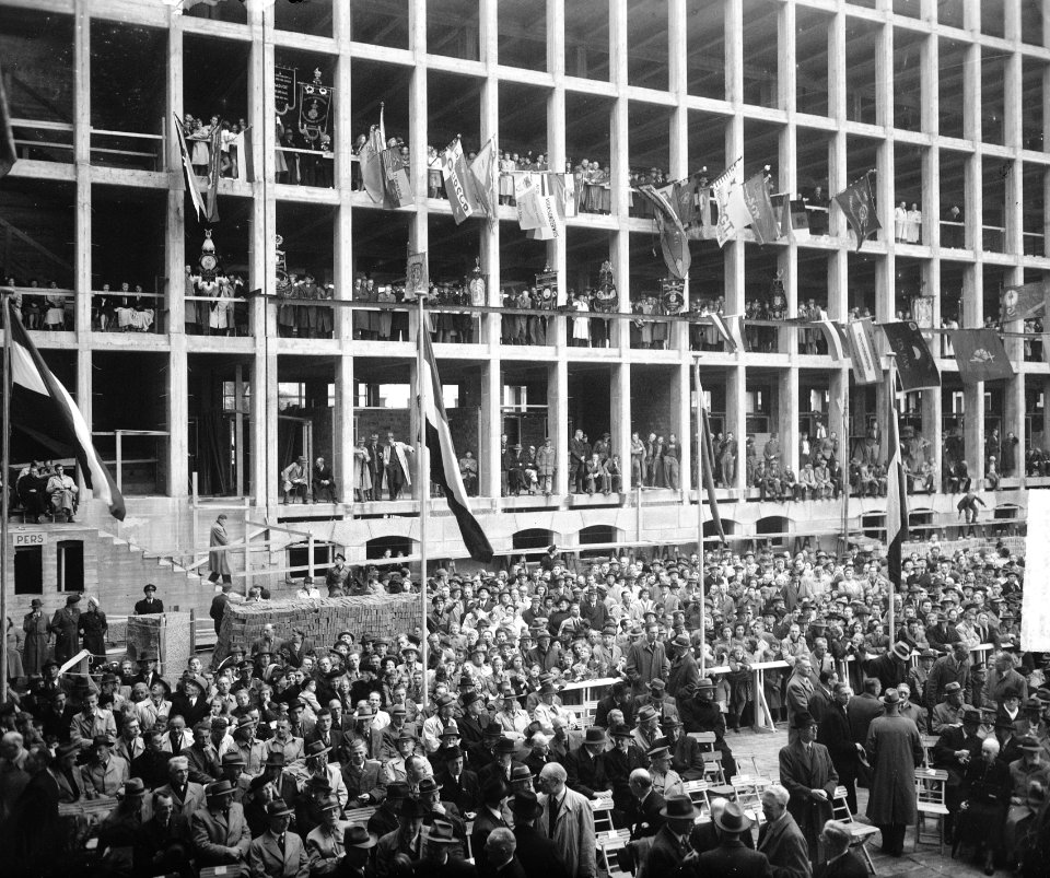 Eerste steen Stadhuis Alexanderveld Den Haag, Bestanddeelnr 903-3633