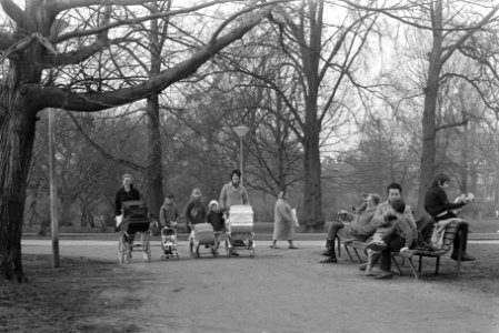 Eerste zonnetje in Vondelpark, Amsterdam, Bestanddeelnr 924-2759