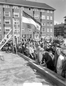 Eerste steenlegging Arminiuskerk aan de Postjeskade te Amsterdam-West, Bestanddeelnr 907-7615