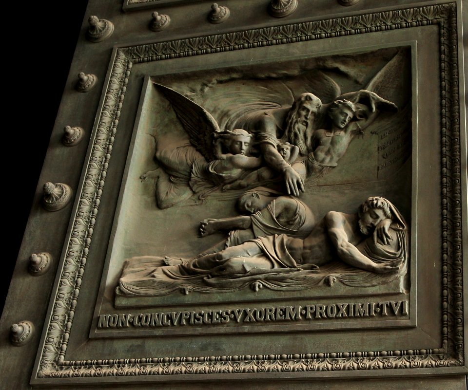 Eglise de la Madeleine Porte Henry de Triqueti Non concupisces uxorem proximi tui 27102018 1