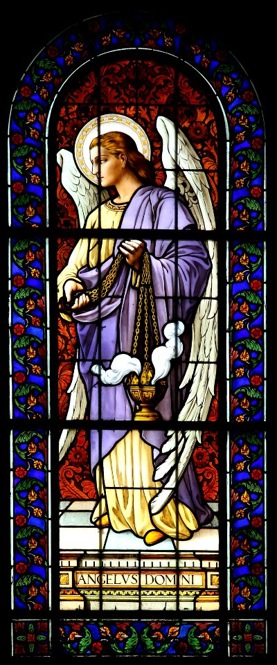 Eglise Saint-Jacques-Saint-Christophe Paris Vitrail Choeur Ateliers Champigneulle Ange droit 26102018