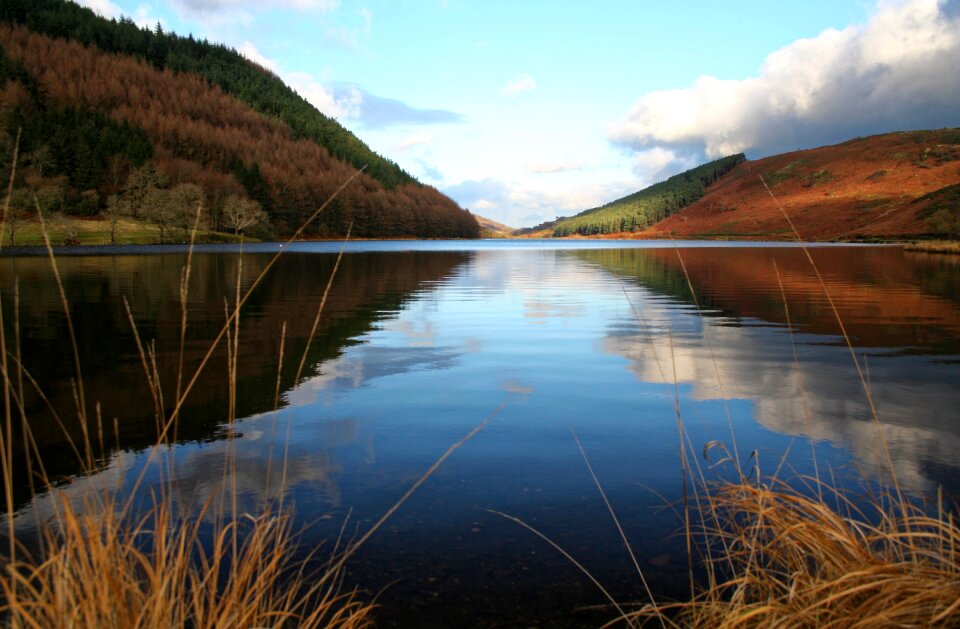 Tranquil water sky