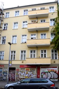 Ehemaliges besetztes Haus in der Samariterstraße 33 in Berlin-Friedrichshain