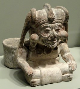 Effigy Vessel, 500-700 AD, Zapotec culture, Valley of Oaxaca, Mexico, earthenware with white slip - Gardiner Museum, Toronto - DSC01150
