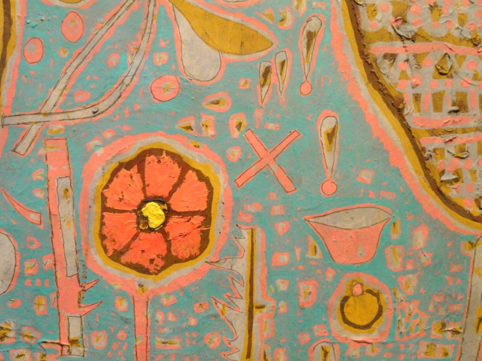 Efflorescence, Paul Klee, 1937, oil and pencil on cardboard (detail) - Phillips Collection - DSC04916