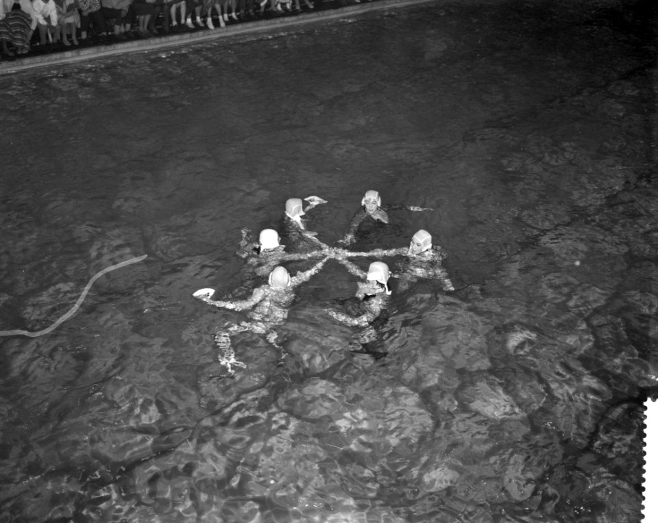 Eerste nationaal kampioenschap kunstzwemmen in het Stilobad te Zwolle, Bestanddeelnr 911-1074