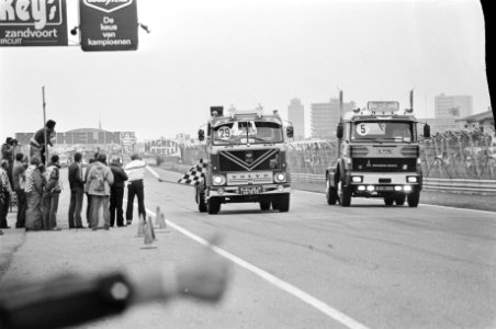 Eerste races met trucks op het circuit van Zandvoort om h Nederlandse kampioensc, Bestanddeelnr 931-5858