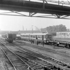 Eerste metro treinstel gearriveerd op Vierhavenstraat, Bestanddeelnr 919-2618