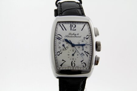 Mens leather bracelet chronograph