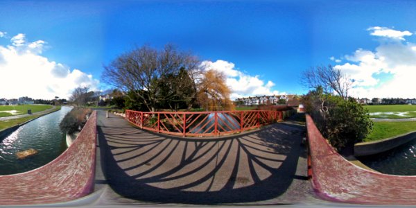Egerton Park bridge, Bexhill (360 panorama)