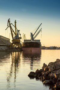 Bay cargo ship photo