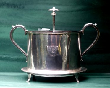 Egg warmer, Lewis Cary, for Abigail Brooks Adams, Boston, c. 1819, silver - Fowler Museum - University of California, Los Angeles - DSC02628
