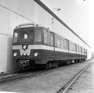 Eerste Metro-treinset voor Rotterdam klaar, exterieur treinstel (bij werkspoor U, Bestanddeelnr 919-1611