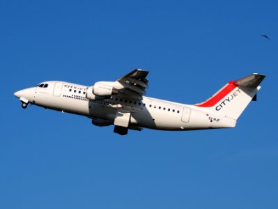 EI-RJF CityJet, AVRO RJ 85, takeoff from Schiphol (AMS - EHAM), The Netherlands, 16may2014, pic-3 photo
