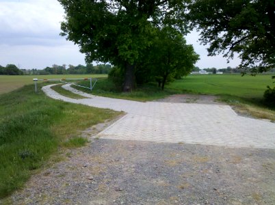 Elsterradweg begleitender Deichverteidigungsweg bei Wiederau im Mai 2016d