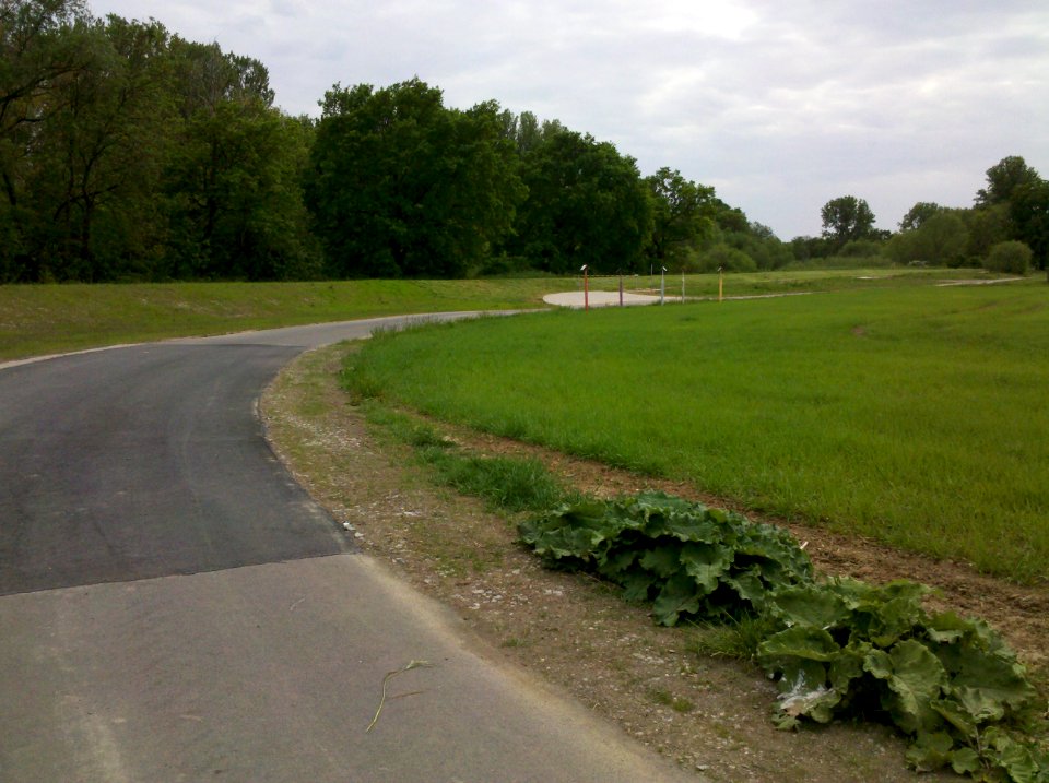 Elsterradweg am Sender Wiederau mit Blick nach Südost im Mai 2016