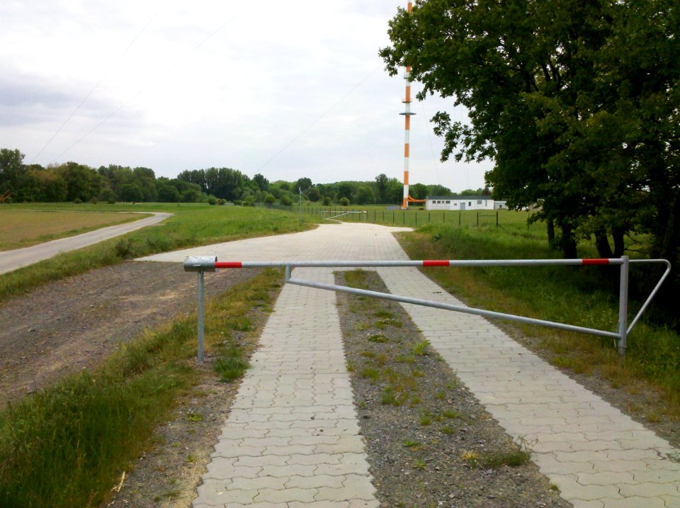 Elsterradweg begleitender Deichverteidigungsweg bei Wiederau im Mai 2016e