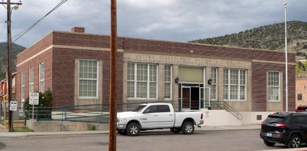 Ely, Nevada 1937 post office from ESE 1