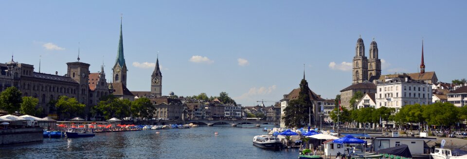 Water grossmünster st peter church photo