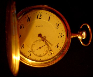Elgin watch front opened