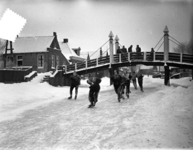 Elfstedentocht. In Hindeloopen, Bestanddeelnr 907-5934