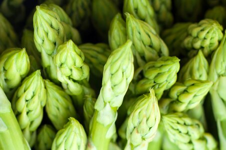 Farmers market green asparagus green cooking