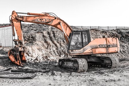 Excavator construction machinery photo
