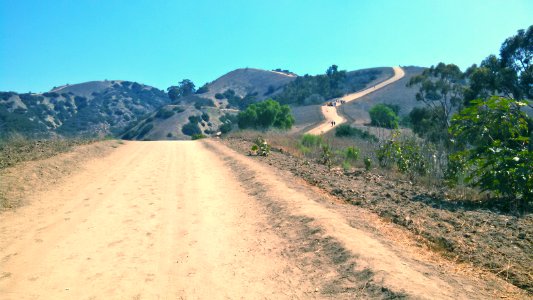 Emergency Vehicles on the trail of the Hellman Wilderness park Whittier California