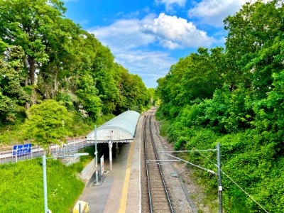Emerson Park station from road bridge 2021