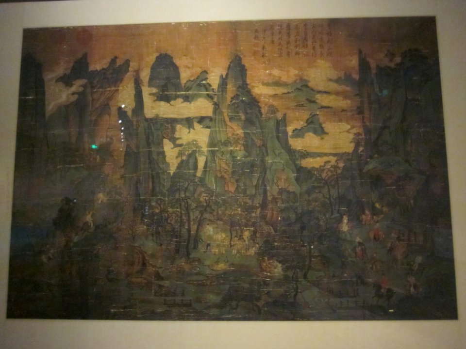 Emperor Xuanzong Descending to Sichuan by Li Zhaodao, Changsha Museum