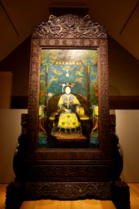 Empress Dowager Cixi by Katherine A. Carl, view 1, China, 1903 AD, oil on canvas, camphor wood frame - Peabody Essex Museum - DSC08059