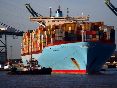 Emma Maersk (ship, 2006) IMO 9321483 Schelde Port of Antwerp pic3