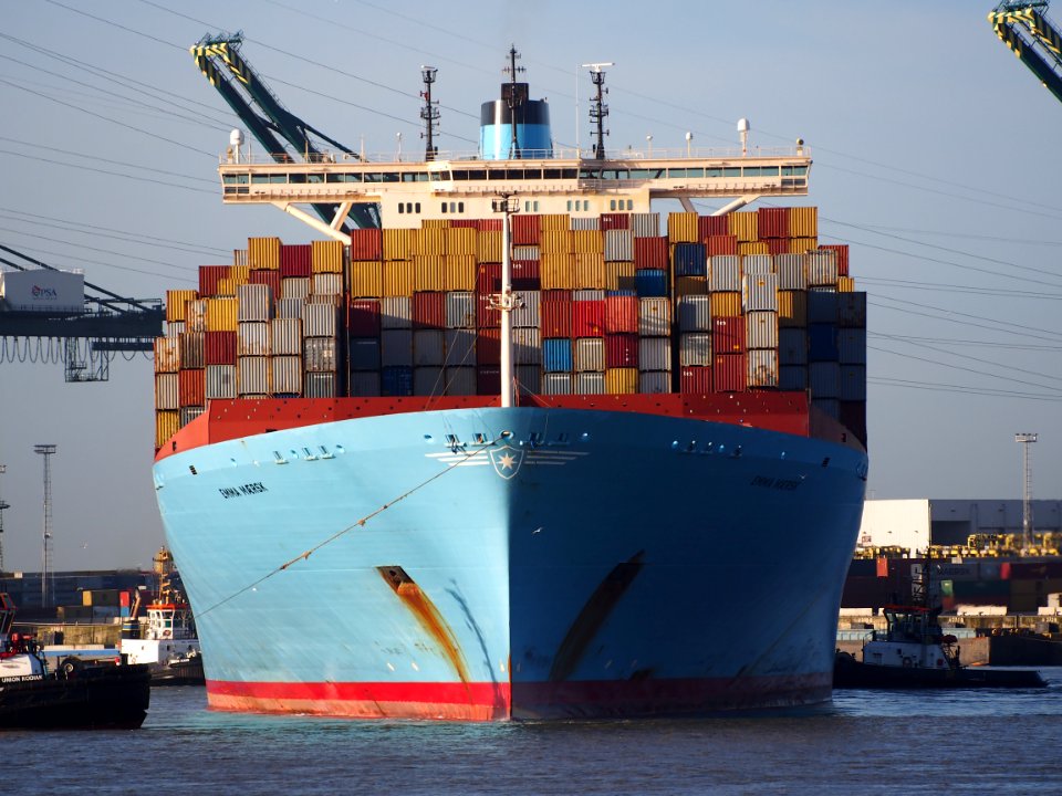 Emma Maersk (ship, 2006) IMO 9321483 Schelde Port of Antwerp pic1