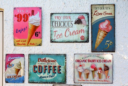 Retro vintage sign decoration
