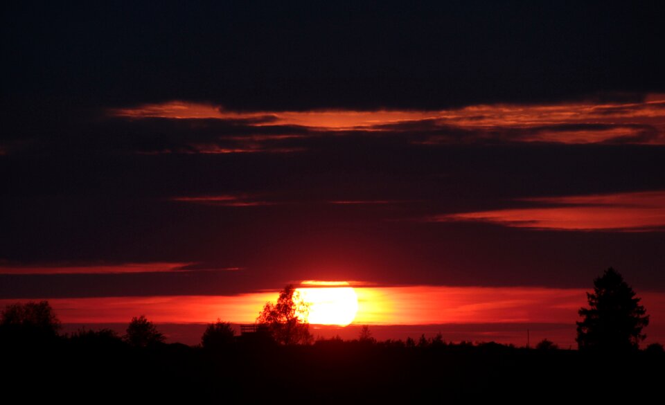 Abendstimmung setting sun clouds