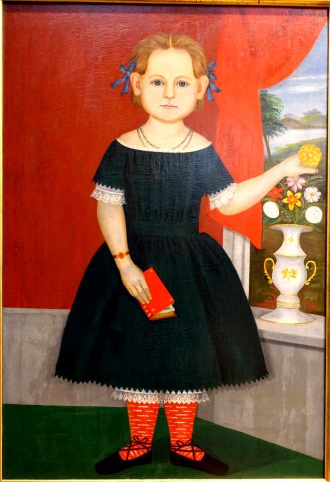 Emily Moulton by Samuel Miller, 1852, oil on canvas - Currier Museum of Art - Manchester, NH - DSC07402