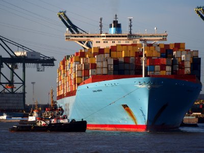 Emma Maersk (ship, 2006) IMO 9321483 Schelde Port of Antwerp pic2