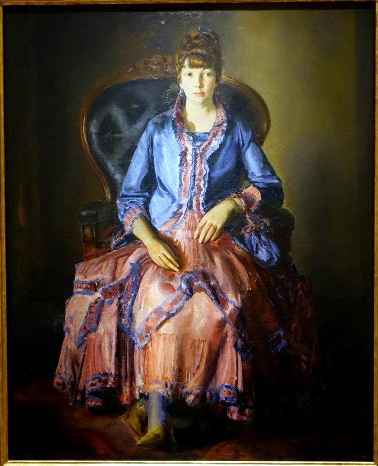 Emma in a Purple Dress, by George W. Bellows, 1920-1923, oil on canvas - Dallas Museum of Art - DSC04885