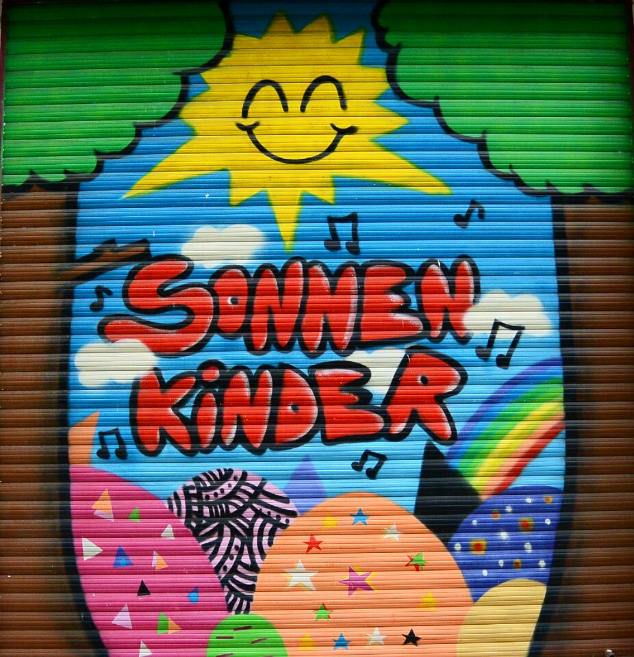 Mural spray graffiti wall