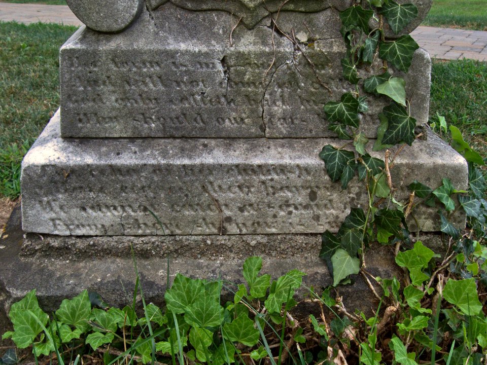 Emma L. Nixon Grave, Old St. Luke’s, 2015-08-12, 03