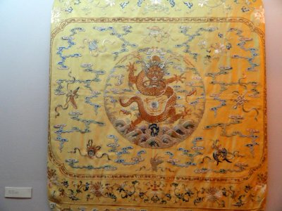 Embroidery, view 1, China, T'ung-Chih Period, silk - George Walter Vincent Smith Art Museum - DSC03827