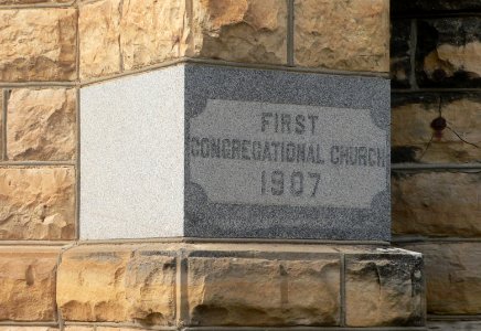 Ellis, Kansas First Congregational cornerstone 1