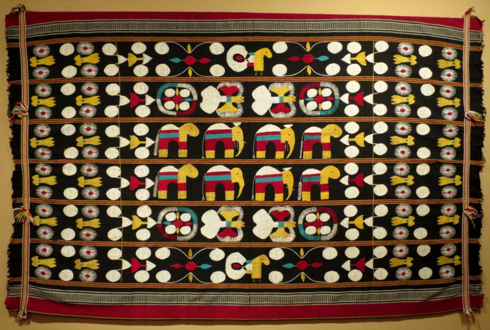 Embroidered textile from Nagaland, Honolulu Museum of Art 13688.1