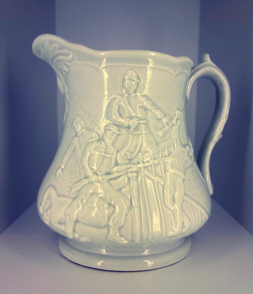 Ellsworth pitcher, Millington, Astbury, & Paulson, Trenton, New Jersey, designed by Josiah Jones, 1861, earthenware - Brooklyn Museum - Brooklyn, NY - DSC08336