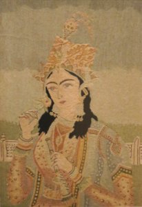 Embroidered portrait, Delhi, Doris Duke Foundation 85.15