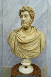 Emperor Commodus, inv. 2218, Roman from Tor Bovacciana, Ostia, bust reworked - Braccio Nuovo, Museo Chiaramonti - Vatican Museums - DSC00904