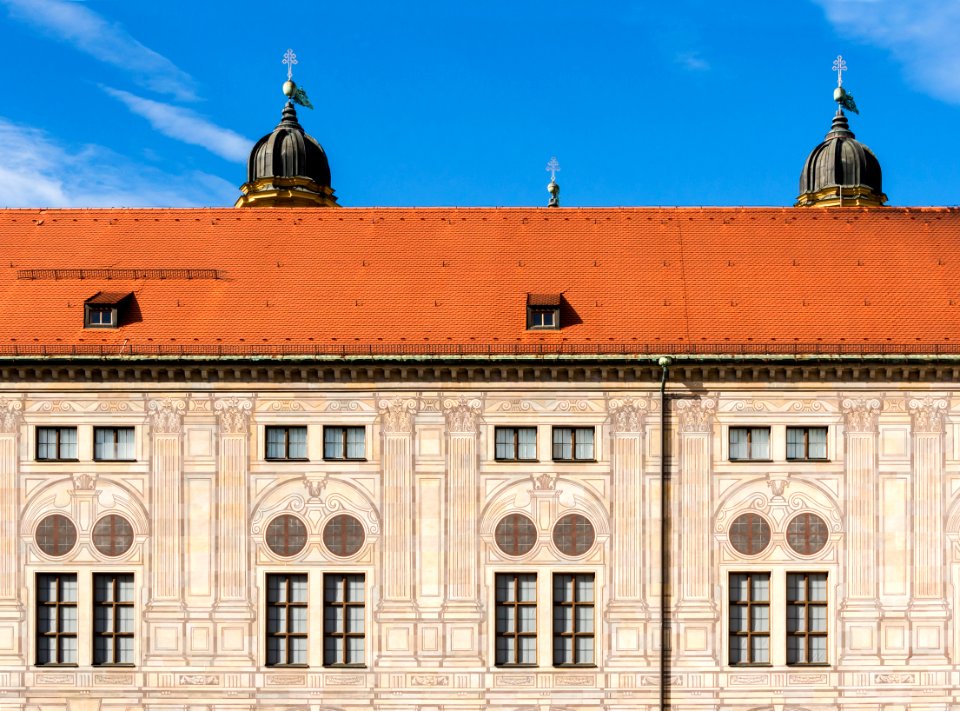 Emperor's Courtyard Residenz towers Theatinerkirche Munich