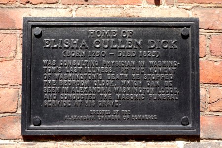 Elisha Cullen Dick plaque - Alexandria, Virginia - DSC03409