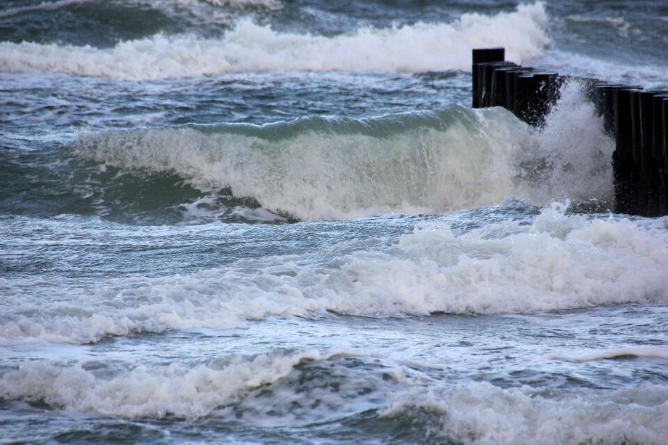 Baltic sea wave coast