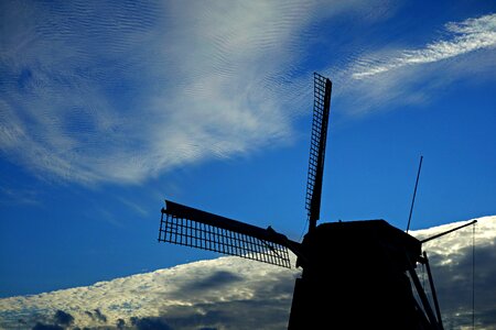 Dutch windmill holland silhouette photo